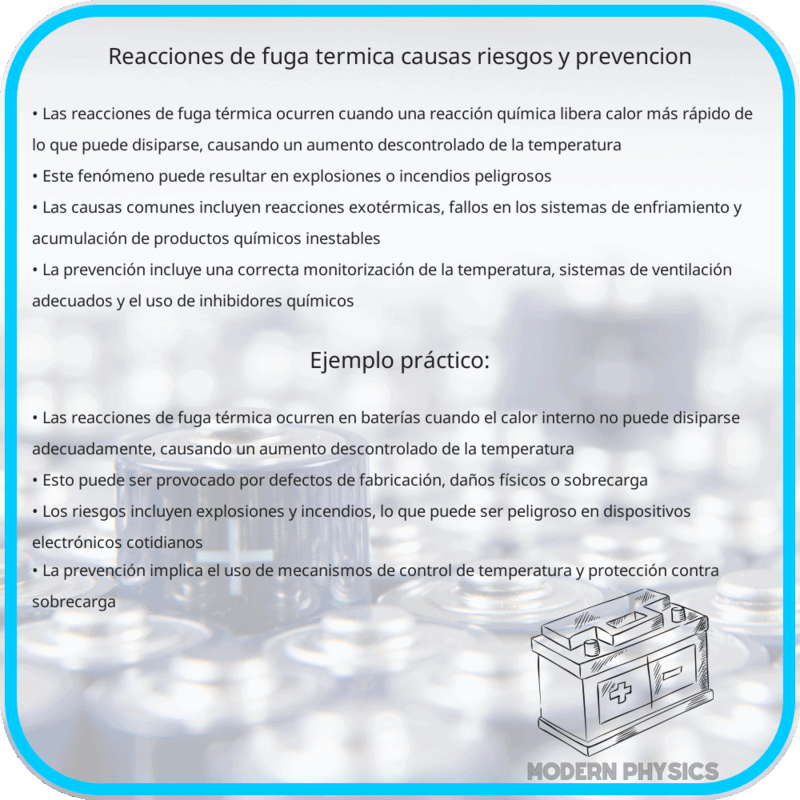 Reacciones de Fuga Térmica | Causas, Riesgos y Prevención