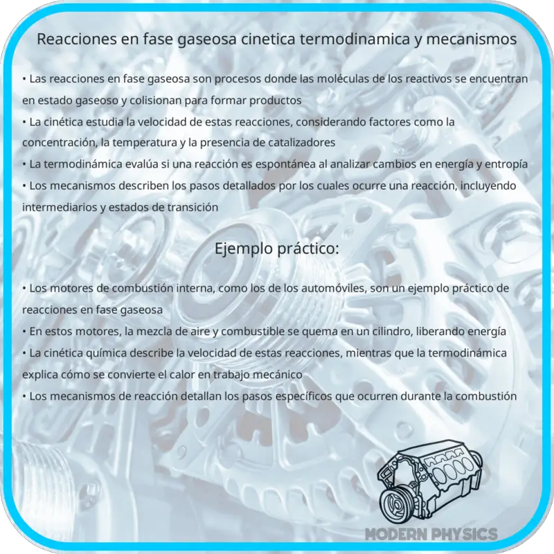Reacciones en Fase Gaseosa | Cinética, Termodinámica y Mecanismos