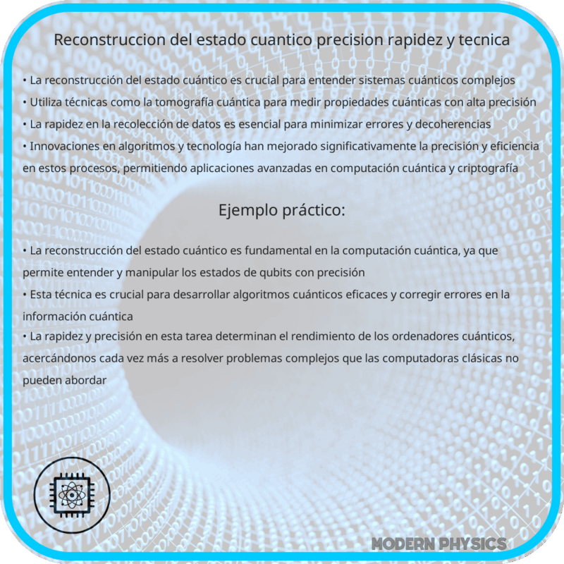 Reconstrucción del Estado Cuántico | Precisión, Rapidez y Técnica