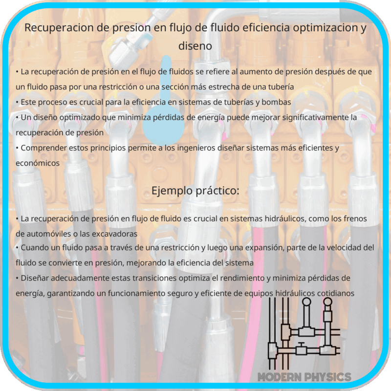 Recuperación de Presión en Flujo de Fluido | Eficiencia, Optimización y Diseño