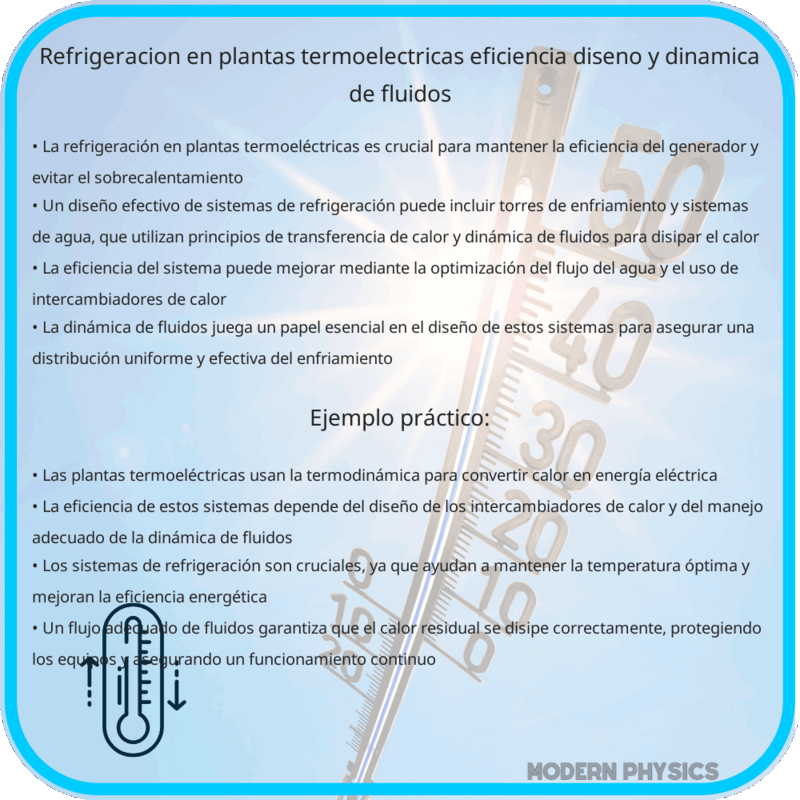 Refrigeración en Plantas Termoeléctricas | Eficiencia, Diseño y Dinámica de Fluidos