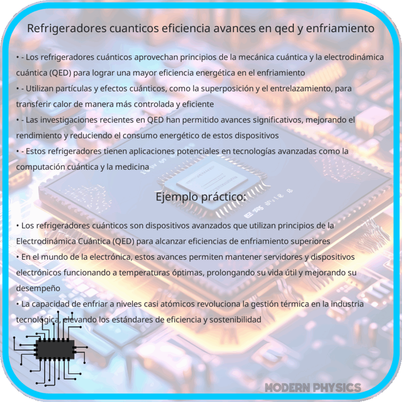 Refrigeradores Cuánticos | Eficiencia, Avances en QED y Enfriamiento