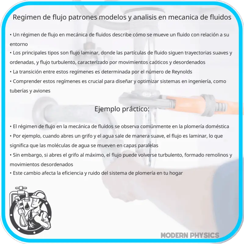 Régimen de Flujo | Patrones, Modelos y Análisis en Mecánica de Fluidos