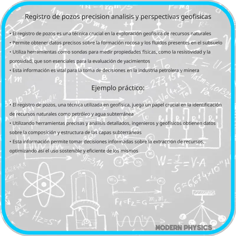 Registro de Pozos | Precisión, Análisis y Perspectivas Geofísicas