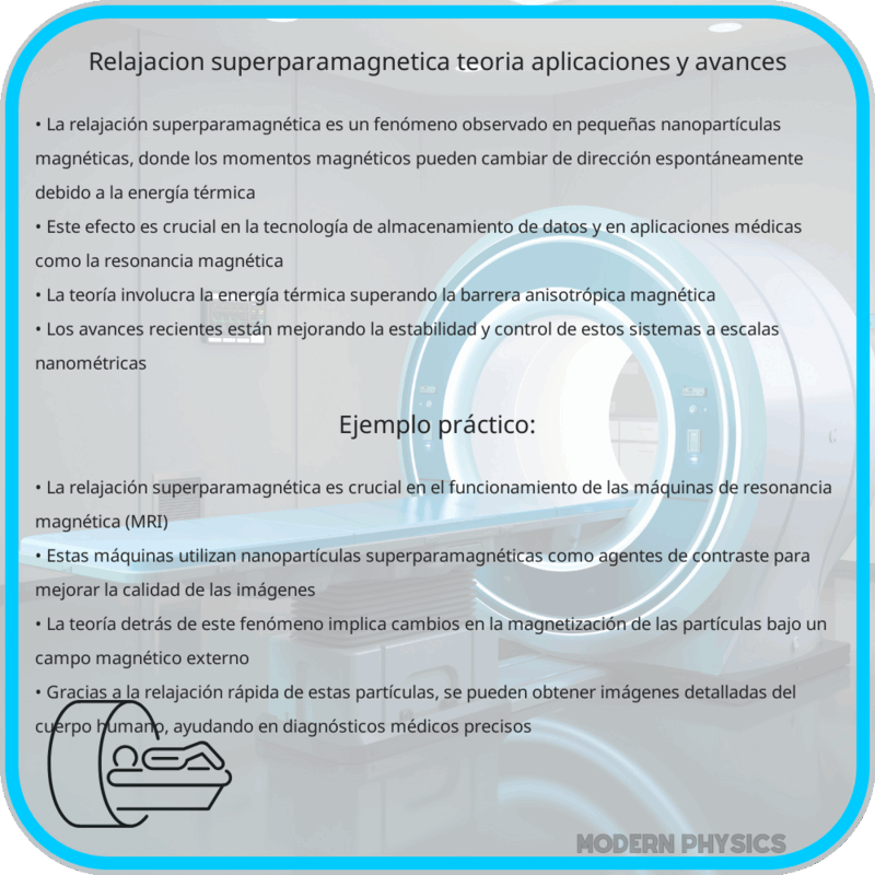 Relajación Superparamagnética | Teoría, Aplicaciones y Avances