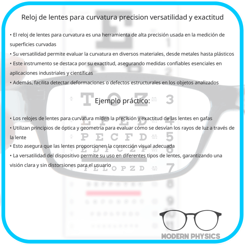 Reloj de Lentes para Curvatura | Precisión, Versatilidad y Exactitud