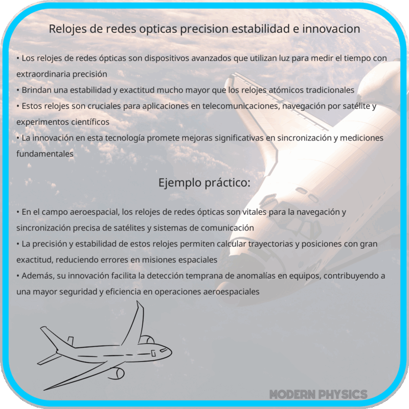 Relojes de Redes Ópticas | Precisión, Estabilidad e Innovación