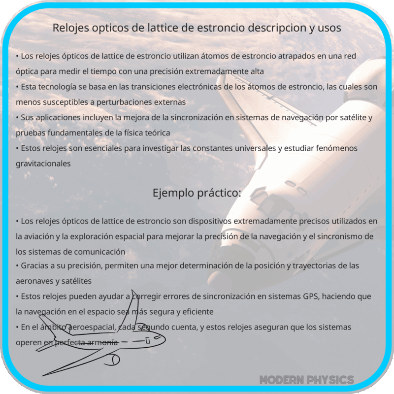 Relojes Ópticos de Lattice de Estroncio | Descripción y Usos