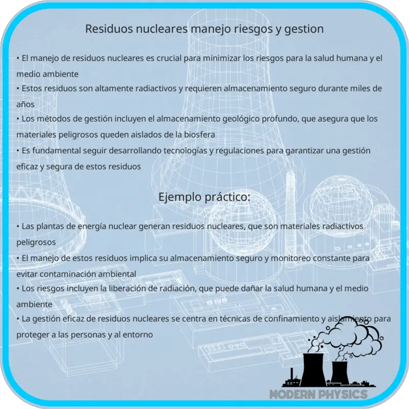 Residuos Nucleares | Manejo, Riesgos y Gestión