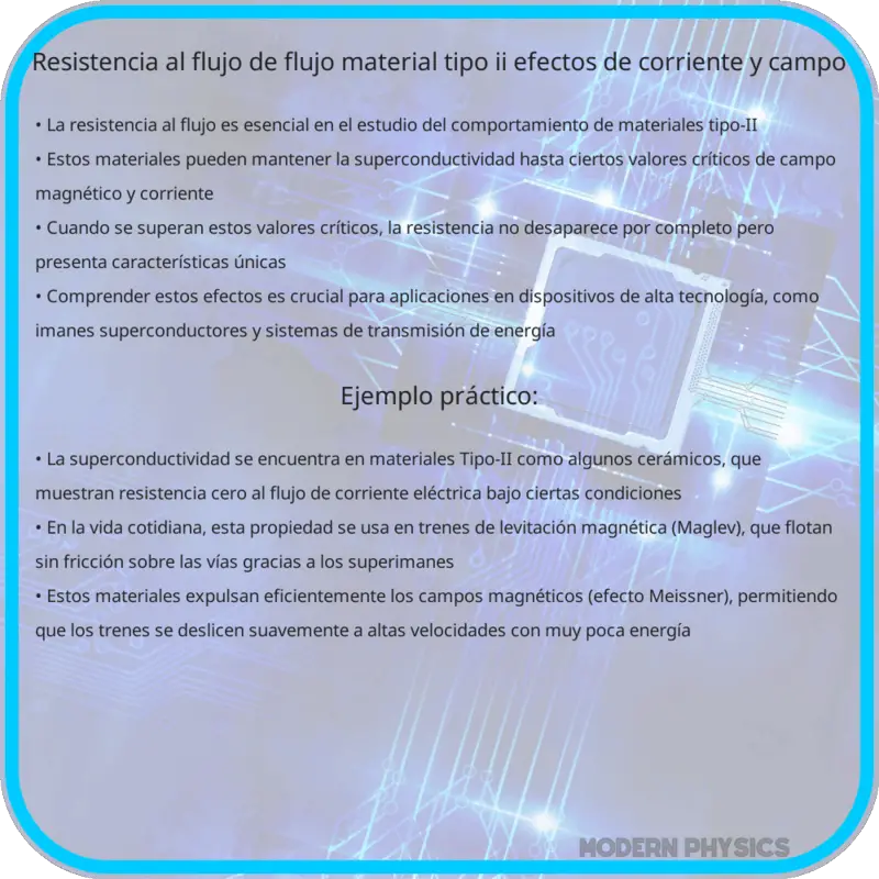 Resistencia al Flujo de Flujo | Material Tipo-II, Efectos de Corriente y Campo