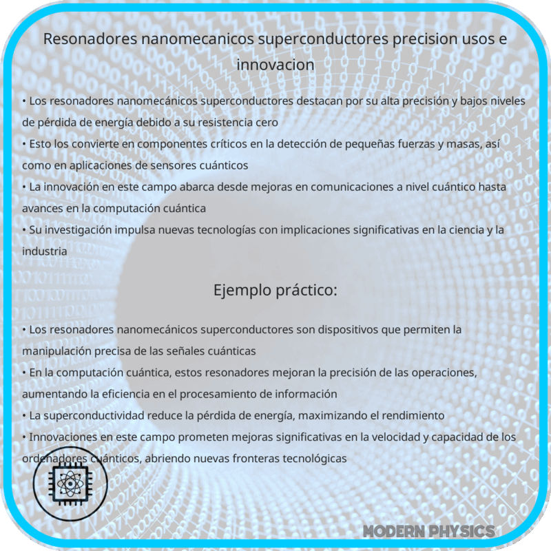Resonadores Nanomecánicos Superconductores | Precisión, Usos e Innovación