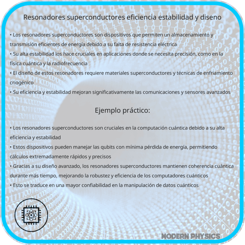 Resonadores Superconductores | Eficiencia, Estabilidad y Diseño