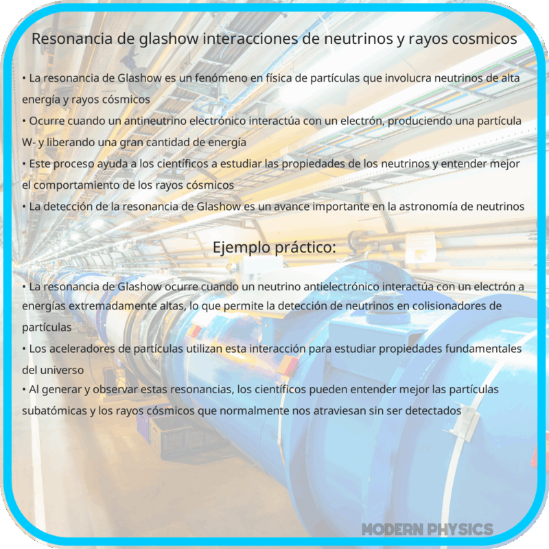 Resonancia de Glashow | Interacciones de Neutrinos y Rayos Cósmicos