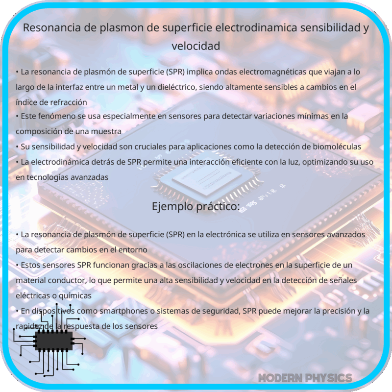 Resonancia de Plasmón de Superficie: Electrodinámica, Sensibilidad y Velocidad