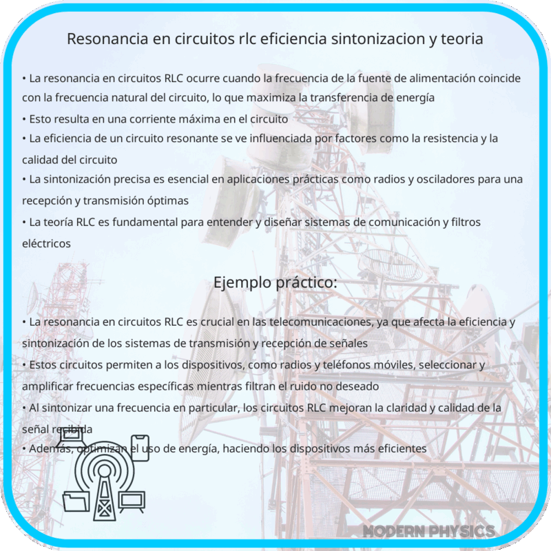 Resonancia en Circuitos RLC | Eficiencia, Sintonización y Teoría