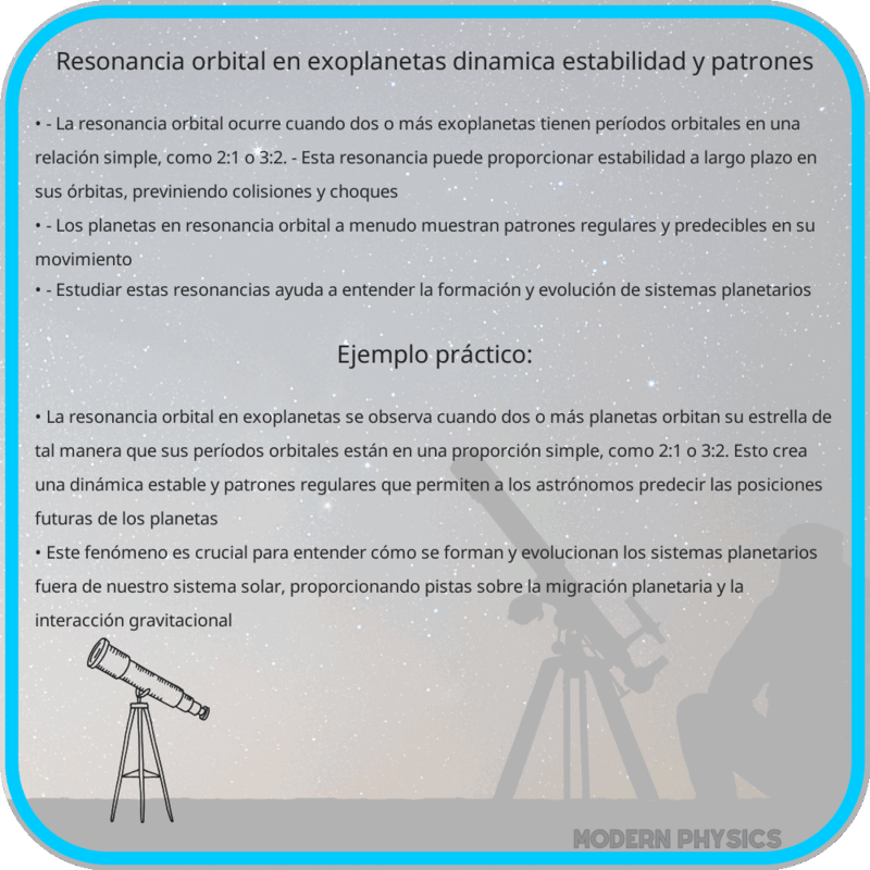 Resonancia Orbital en Exoplanetas | Dinámica, Estabilidad y Patrones