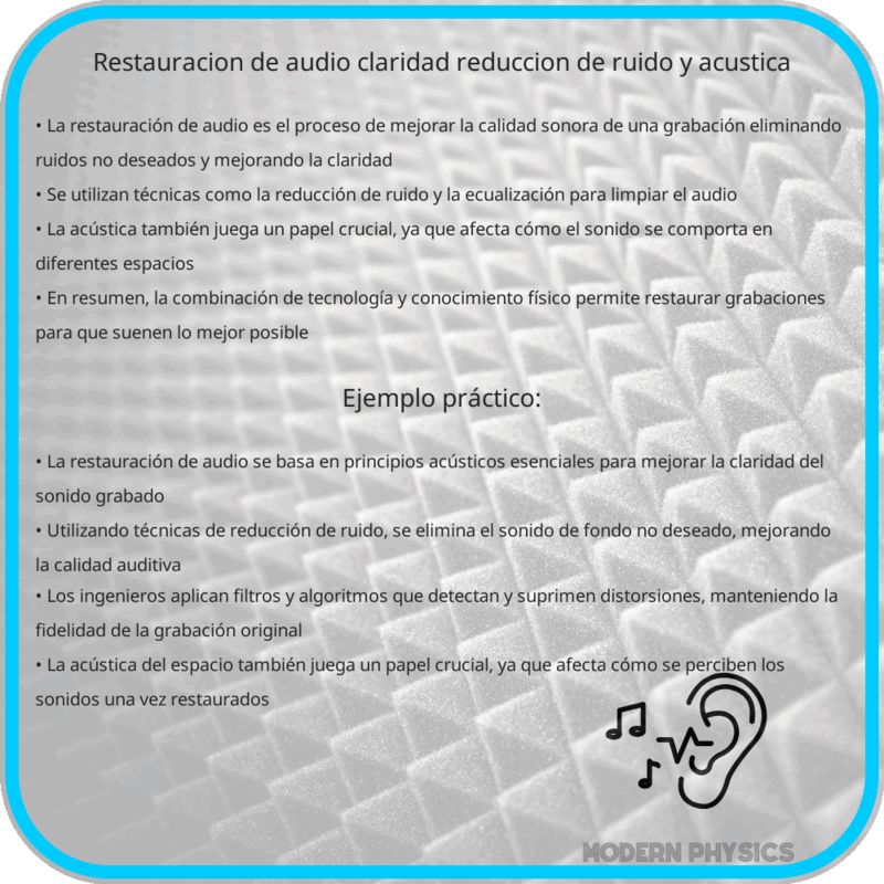 Restauración de Audio | Claridad, Reducción de Ruido y Acústica