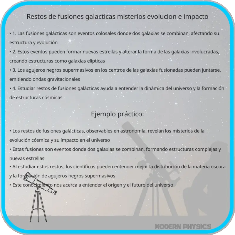 Restos de Fusiones Galácticas | Misterios, Evolución e Impacto