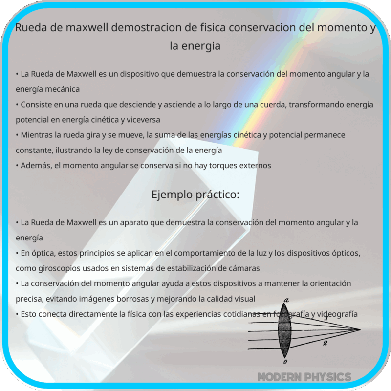 Rueda de Maxwell | Demostración de Física, Conservación del Momento y la Energía