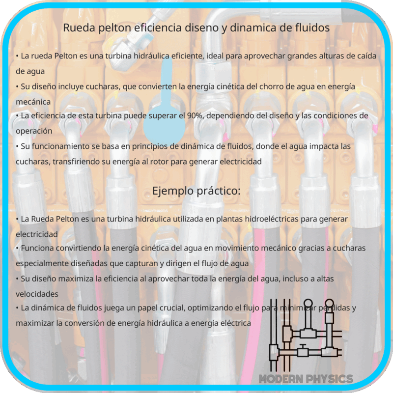 Rueda Pelton | Eficiencia, Diseño y Dinámica de Fluidos