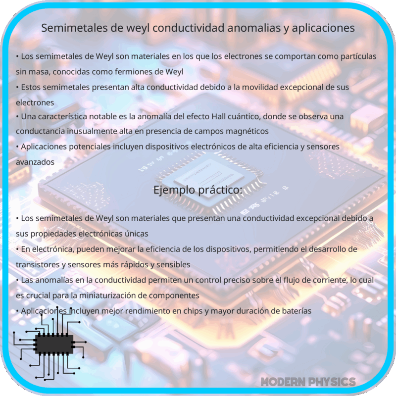 Semimetales de Weyl | Conductividad, Anomalías y Aplicaciones