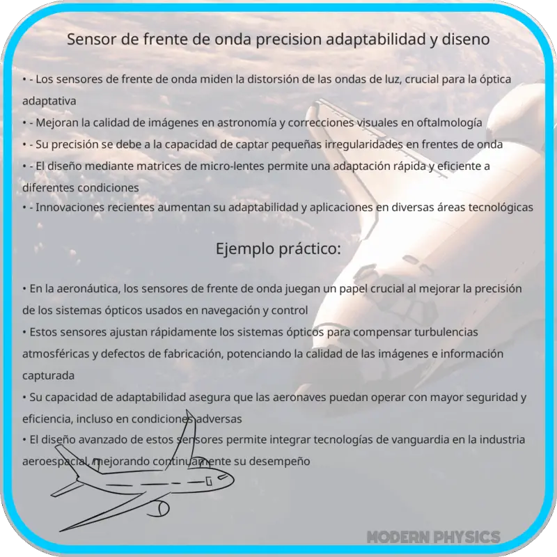 Sensor de Frente de Onda | Precisión, Adaptabilidad y Diseño