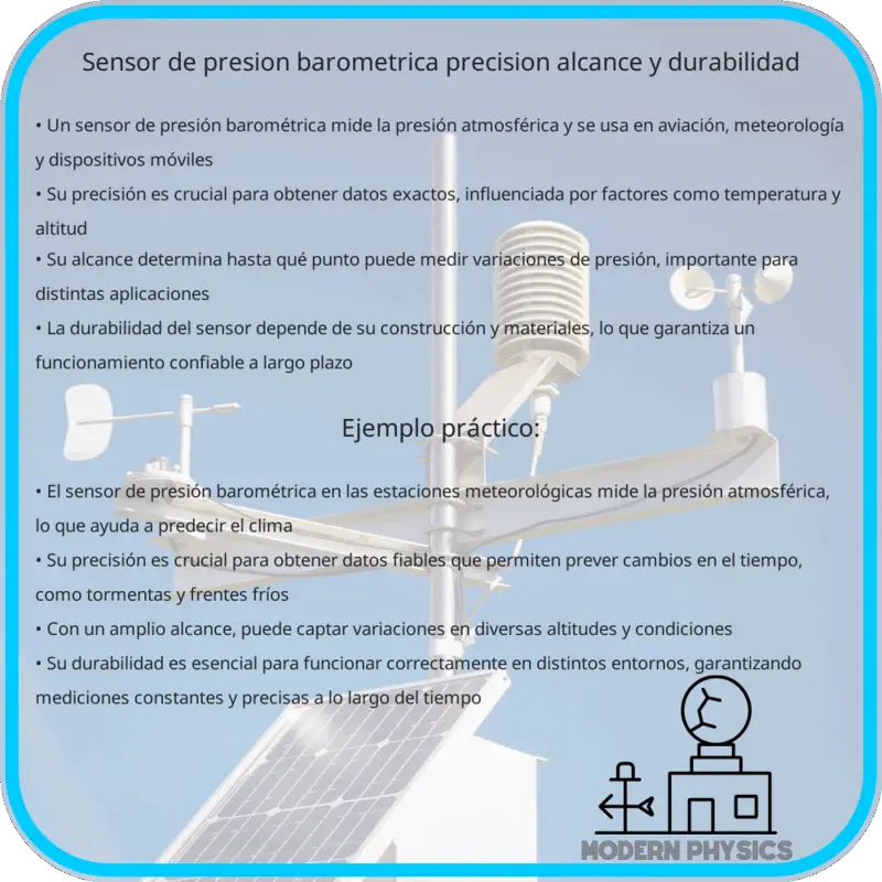 Sensor de Presión Barométrica | Precisión, Alcance y Durabilidad