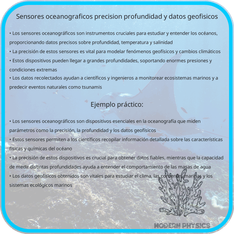 Sensores Oceanográficos | Precisión, Profundidad y Datos Geofísicos
