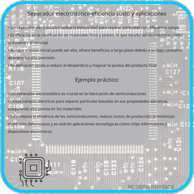 Separador Electrostático | Eficiencia, Costo y Aplicaciones