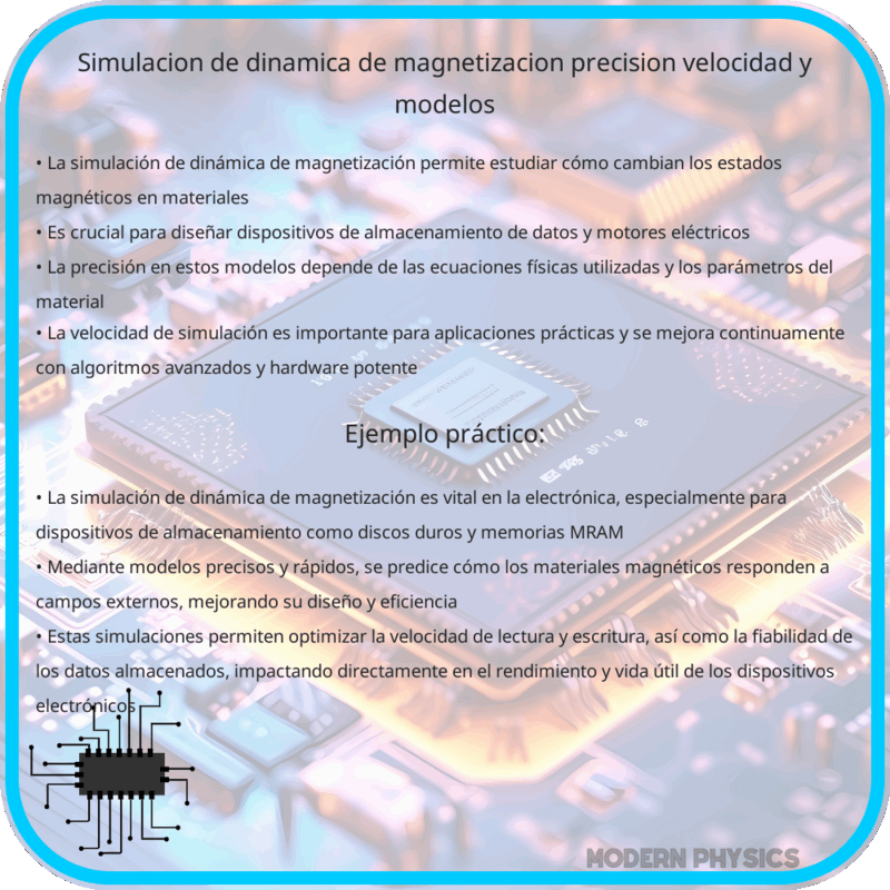 Simulación de Dinámica de Magnetización | Precisión, Velocidad y Modelos