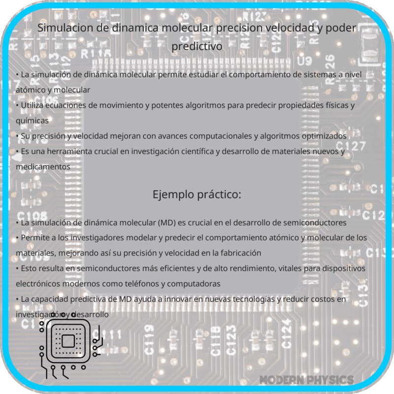 Simulación de Dinámica Molecular | Precisión, Velocidad y Poder Predictivo