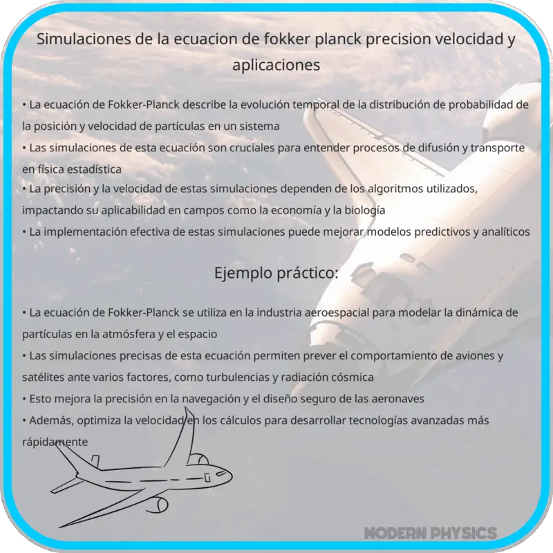 Simulaciones de la Ecuación de Fokker-Planck | Precisión, Velocidad y Aplicaciones