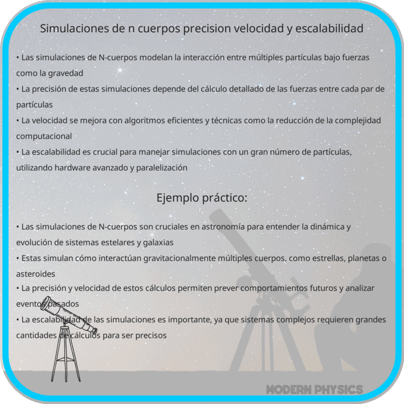 Simulaciones de N-cuerpos | Precisión, Velocidad y Escalabilidad