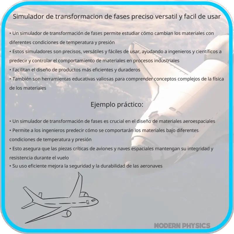 Simulador de Transformación de Fases | Preciso, Versátil y Fácil de Usar