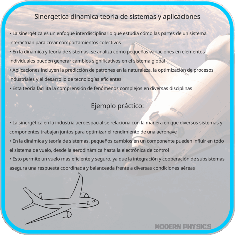 Sinergética | Dinámica, Teoría de Sistemas y Aplicaciones