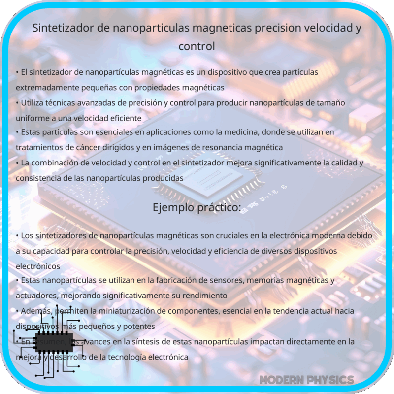 Sintetizador de Nanopartículas Magnéticas | Precisión, Velocidad y Control