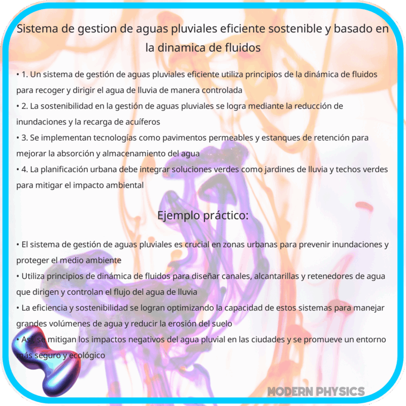 Sistema de Gestión de Aguas Pluviales | Eficiente, Sostenible y Basado en la Dinámica de Fluidos