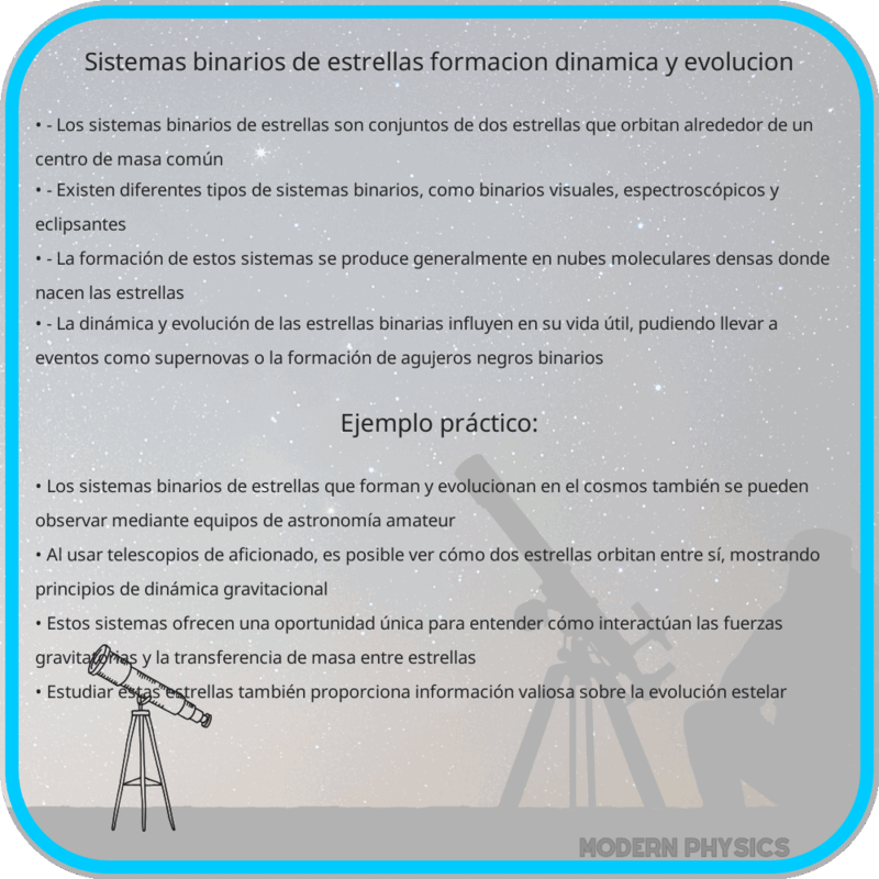 Sistemas Binarios de Estrellas | Formación, Dinámica y Evolución