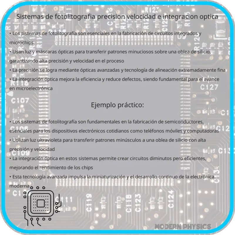 Sistemas de Fotolitografía | Precisión, Velocidad e Integración Óptica