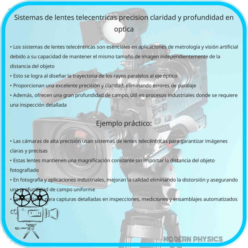 Sistemas de Lentes Telecéntricas | Precisión, Claridad y Profundidad en Óptica