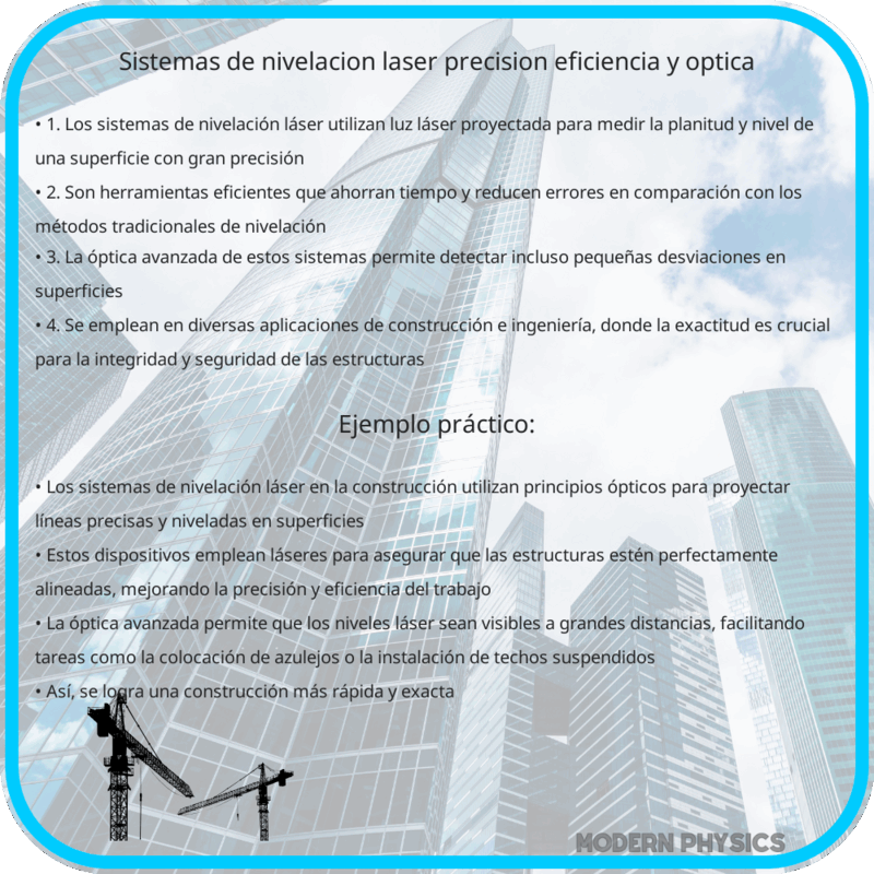 Sistemas de Nivelación Láser | Precisión, Eficiencia y Óptica