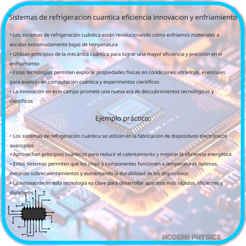 Sistemas de Refrigeración Cuántica | Eficiencia, Innovación y Enfriamiento
