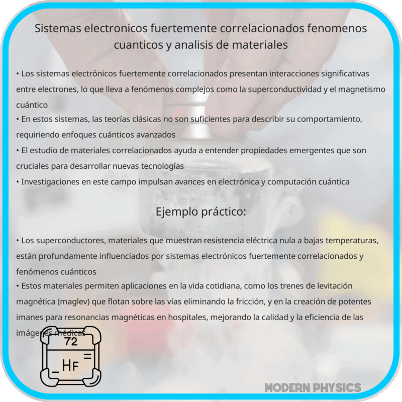 Sistemas Electrónicos Fuertemente Correlacionados | Fenómenos Cuánticos y Análisis de Materiales
