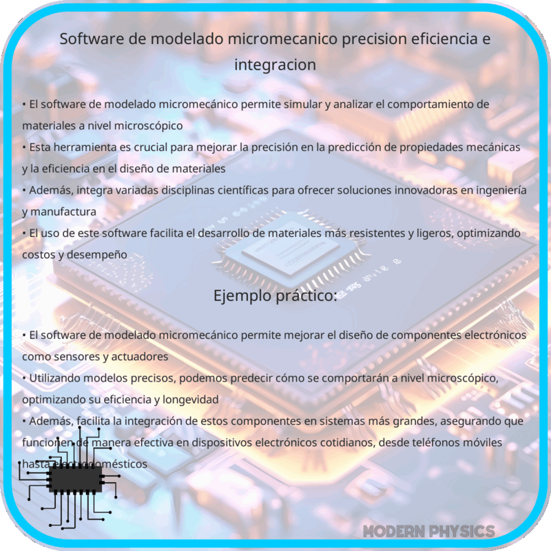 Software de Modelado Micromecánico | Precisión, Eficiencia e Integración