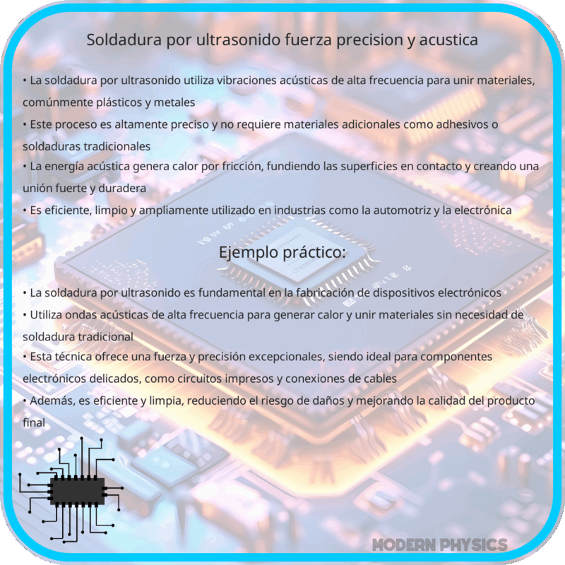 Soldadura por Ultrasonido: Fuerza, Precisión y Acústica