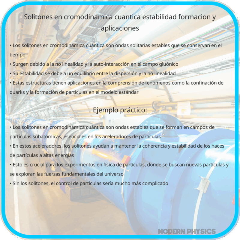 Solitones en Cromodinámica Cuántica: Estabilidad, Formación y Aplicaciones