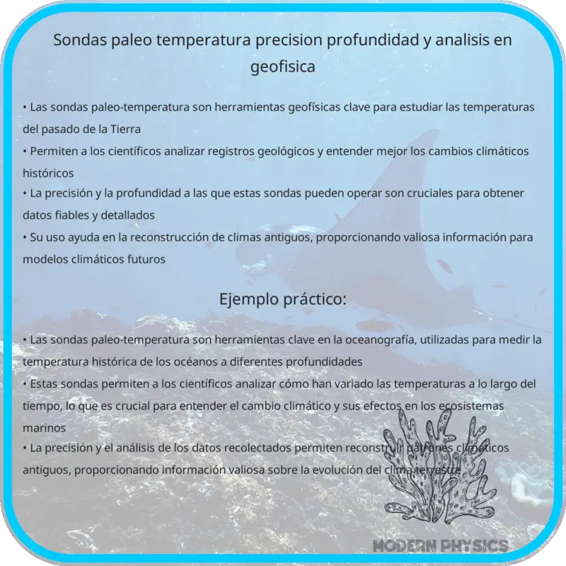 Sondas Paleo-Temperatura | Precisión, Profundidad y Análisis en Geofísica