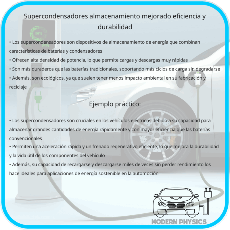 Supercondensadores | Almacenamiento Mejorado, Eficiencia y Durabilidad
