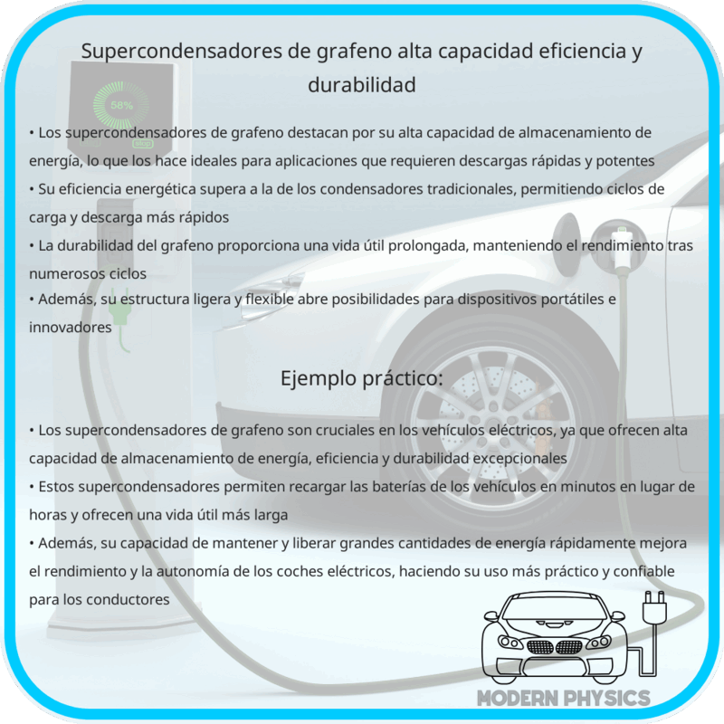 Supercondensadores de Grafeno: Alta Capacidad, Eficiencia y Durabilidad