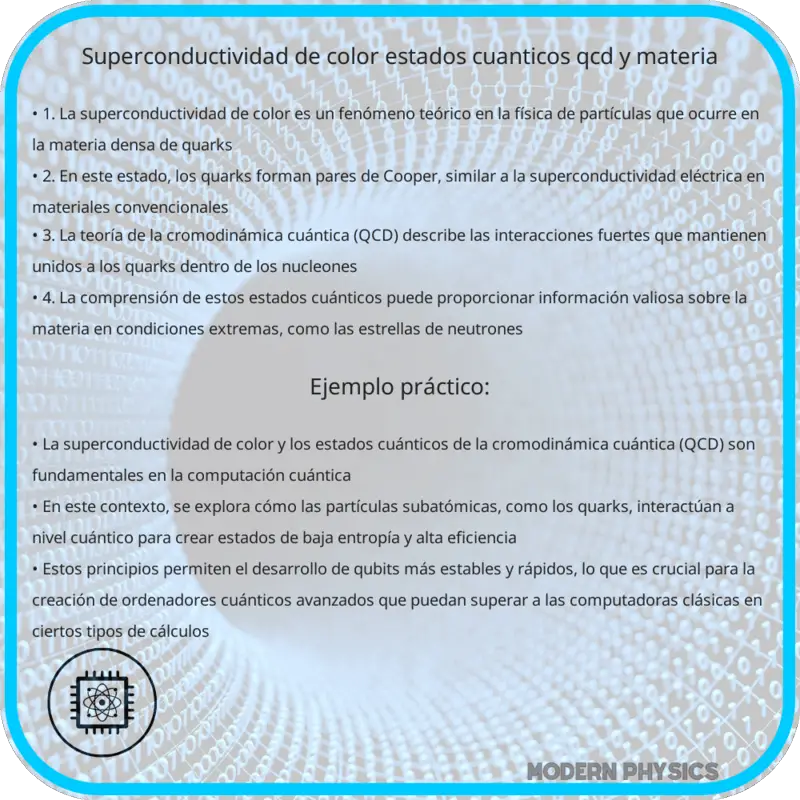 Superconductividad de Color | Estados Cuánticos, QCD y Materia